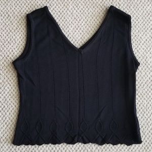 St. John for Griffith Gray Black Knit Sleeveless